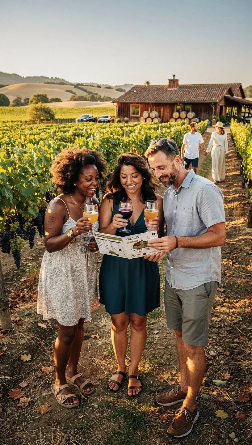 Karta trasy z zaznaczonymi atrakcjami turystycznymi i punktami widokowymi.